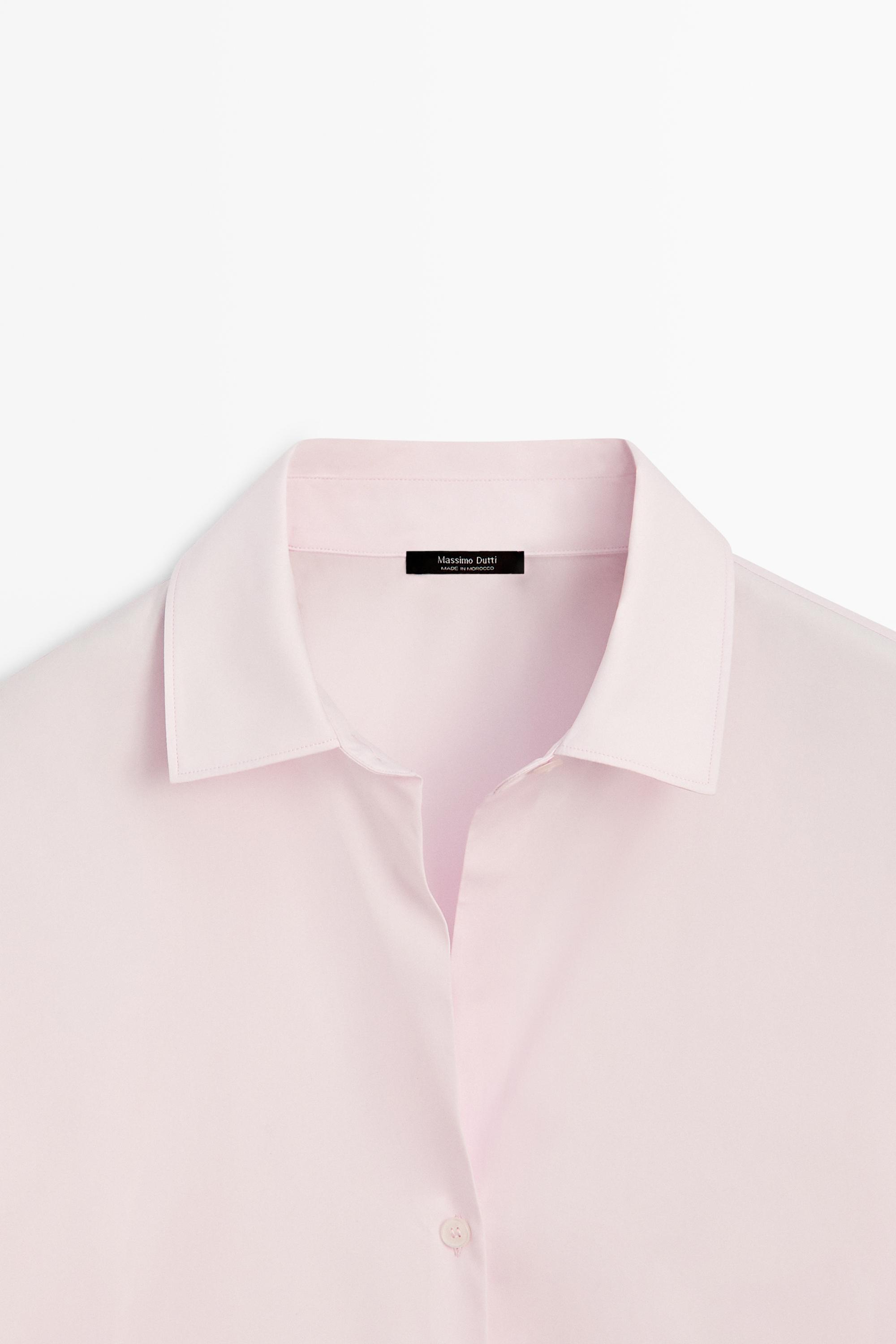 Chemise en popeline de coton à détail pince